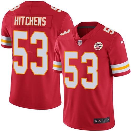 Nike Kansas City Chiefs #53 Anthony Hitchens Red Team Color Men's Stitched NFL Vapor Untouchable Limited Jersey Men's