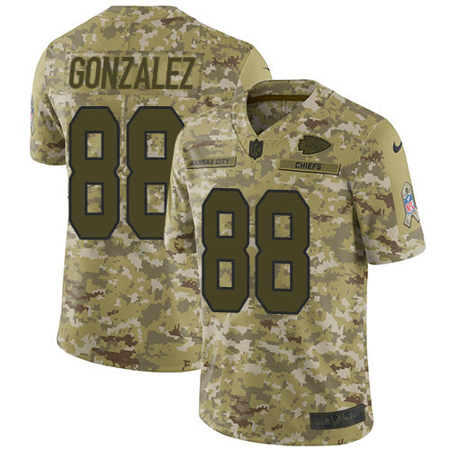 Nike Kansas City Chiefs #88 Tony Gonzalez Camo Men's Stitched NFL Limited 2018 Salute To Service Jersey Men's
