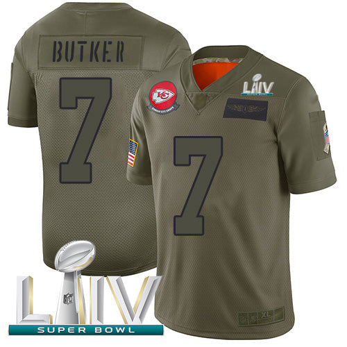 Nike Kansas City Chiefs #7 Harrison Butker Camo Super Bowl LIV 2020 Men's Stitched NFL Limited 2019 Salute To Service Jersey Men's