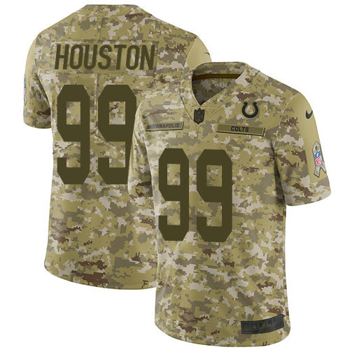 Nike Indianapolis Colts #99 Justin Houston Camo Men's Stitched NFL Limited 2018 Salute To Service Jersey Men's