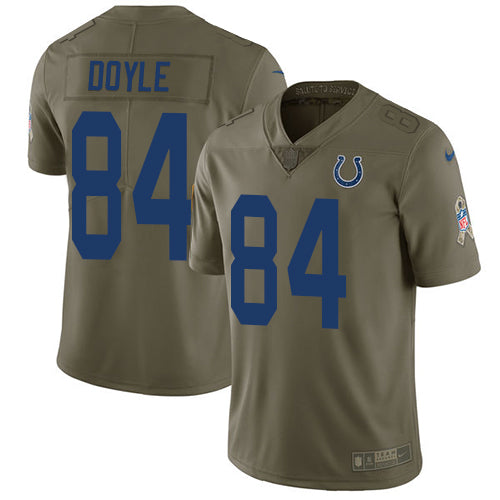 Nike Indianapolis Colts #84 Jack Doyle Olive Men's Stitched NFL Limited 2017 Salute To Service Jersey Men's