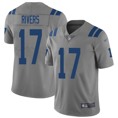 Nike Indianapolis Colts #17 Philip Rivers Gray Men's Stitched NFL Limited Inverted Legend Jersey Men's