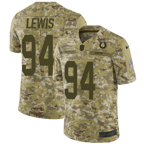 Nike Indianapolis Colts #94 Tyquan Lewis Camo Men's Stitched NFL Limited 2018 Salute To Service Jersey Men's