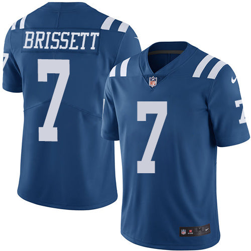 Nike Indianapolis Colts #7 Jacoby Brissett Royal Blue Men's Stitched NFL Limited Rush Jersey Men's