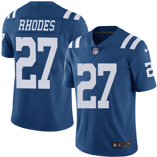 Nike Indianapolis Colts #27 Xavier Rhodes Royal Blue Men's Stitched NFL Limited Rush Jersey Men's