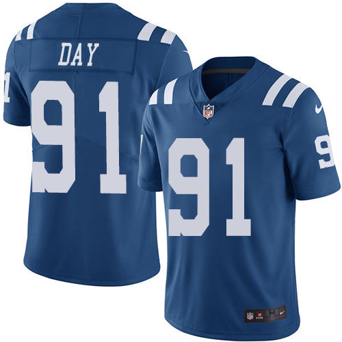 Nike Indianapolis Colts #91 Sheldon Day Royal Blue Men's Stitched NFL Limited Rush Jersey Men's