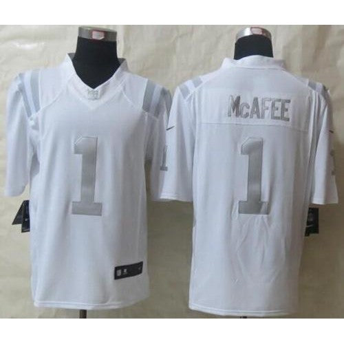Nike Indianapolis Colts #1 Pat McAfee White Men's Stitched NFL Limited Platinum Jersey Men's