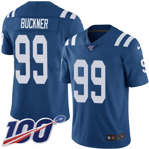 Nike Indianapolis Colts #99 DeForest Buckner Royal Blue Team Color Men's Stitched NFL 100th Season Vapor Untouchable Limited Jersey Men's
