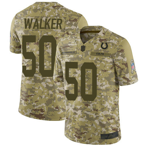 Nike Indianapolis Colts #50 Anthony Walker Camo Men's Stitched NFL Limited 2018 Salute To Service Jersey Men's