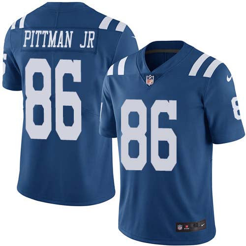 Nike Indianapolis Colts #86 Michael Pittman Jr. Royal Blue Men's Stitched NFL Limited Rush Jersey Men's