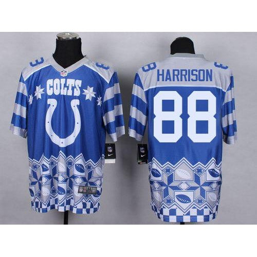 Nike Indianapolis Colts #88 Marvin Harrison Royal Blue Men's Stitched NFL Elite Noble Fashion Jersey Men's