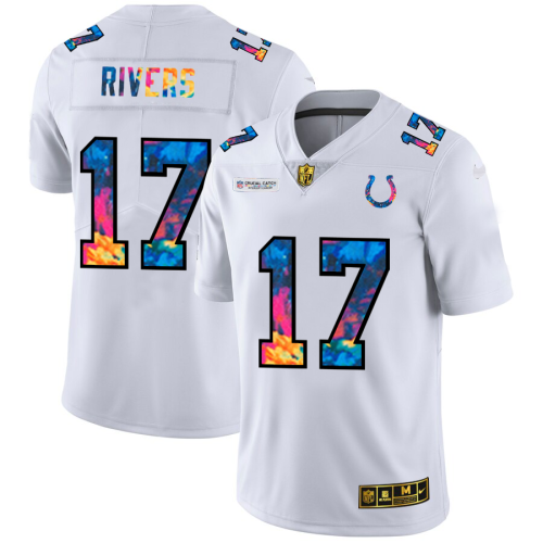 Nike Indianapolis Colts No17 Philip Rivers White Men's Stitched NFL New Elite Jersey