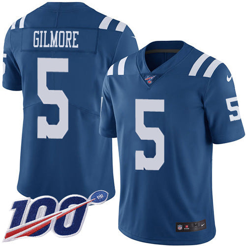 Nike Indianapolis Colts #5 Stephon Gilmore Royal Blue Men's Stitched NFL Limited Rush 100th Season Jersey Men's