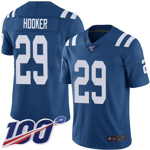 Nike Indianapolis Colts #29 Malik Hooker Royal Blue Team Color Men's Stitched NFL 100th Season Vapor Limited Jersey Men's