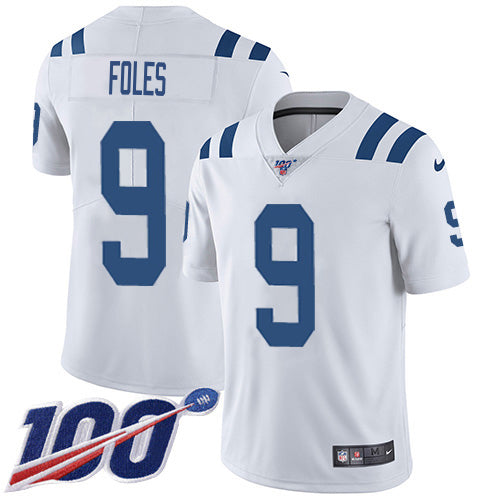 Nike Indianapolis Colts #9 Nick Foles White Men's Stitched NFL 100th Season Vapor Limited Jersey Men's