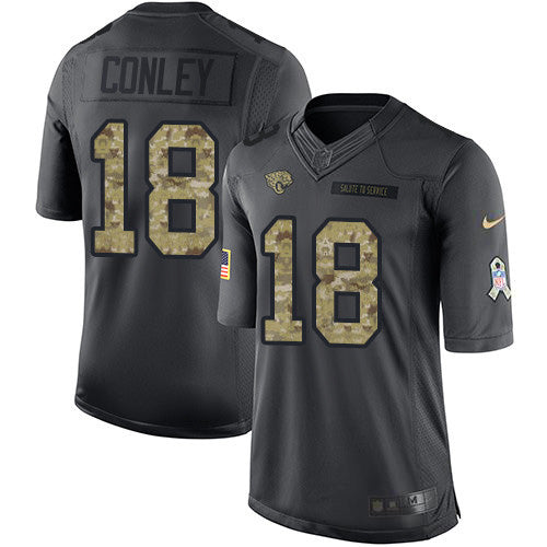Nike Jacksonville Jaguars #18 Chris Conley Black Men's Stitched NFL Limited 2016 Salute To Service Jersey Men's