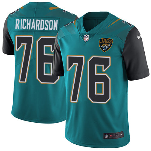 Nike Jacksonville Jaguars #76 Will Richardson Teal Green Alternate Men's Stitched NFL Vapor Untouchable Limited Jersey Men's