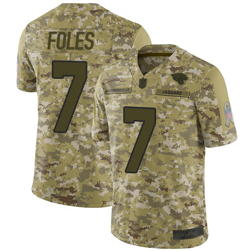 Nike Jacksonville Jaguars #7 Nick Foles Camo Men's Stitched NFL Limited 2018 Salute To Service Jersey Men's