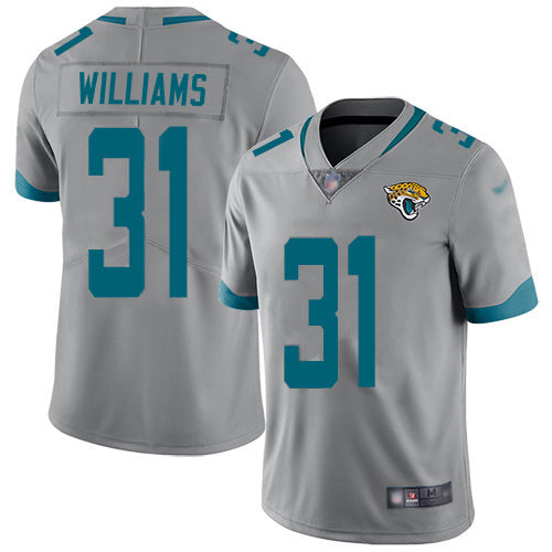Nike Jacksonville Jaguars #31 Darious Williams Silver Men's Stitched NFL Limited Inverted Legend Jersey Men's
