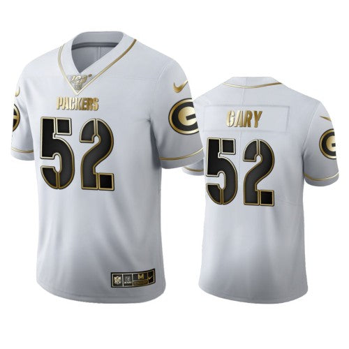 Green Bay Green Bay Packers #52 Rashan Gary Men's Nike White Golden Edition Vapor Limited NFL 100 Jersey Men's