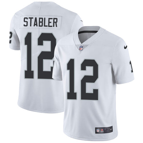 Nike Las Vegas Raiders #12 Kenny Stabler White Men's Stitched NFL Vapor Untouchable Limited Jersey Men's