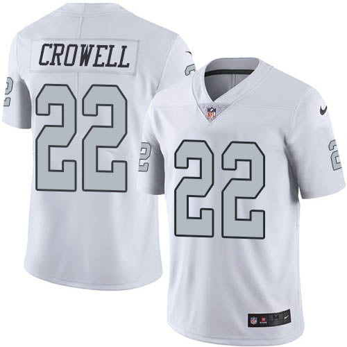 Nike Las Vegas Raiders #22 Isaiah Crowell White Men's Stitched NFL Limited Rush Jersey Men's