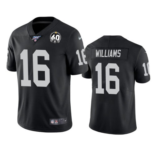 Nike Las Vegas Raiders #16 Tyrell Williams Black 60th Anniversary Vapor Limited Stitched NFL 100th Season Jersey Men's