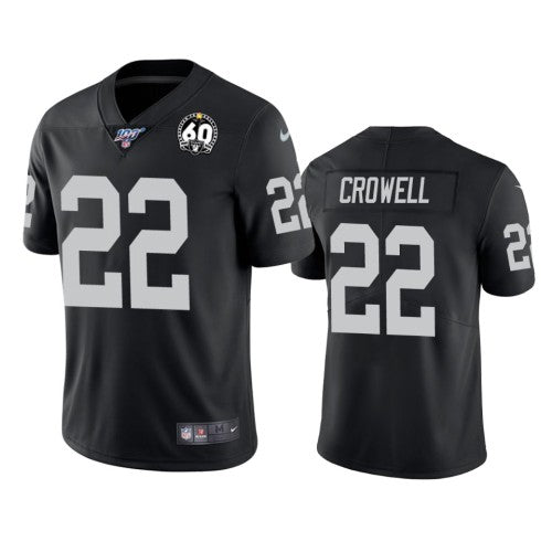 Nike Las Vegas Raiders #22 Isaiah Crowell Black 60th Anniversary Vapor Limited Stitched NFL 100th Season Jersey Men's