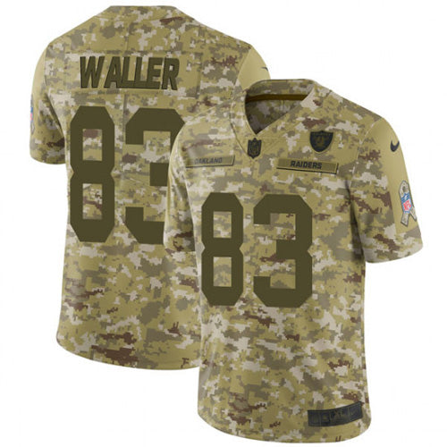 Nike Las Vegas Raiders #83 Darren Waller Camo Men's Stitched NFL Limited 2018 Salute To Service Jersey Men's