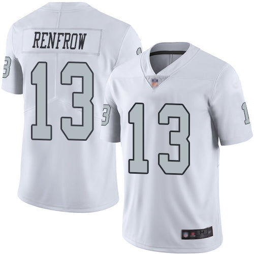 Nike Las Vegas Raiders #13 Hunter Renfrow White Men's Stitched NFL Limited Rush Jersey Men's
