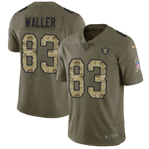 Nike Las Vegas Raiders #83 Darren Waller Olive/Camo Men's Stitched NFL Limited 2017 Salute To Service Jersey Men's