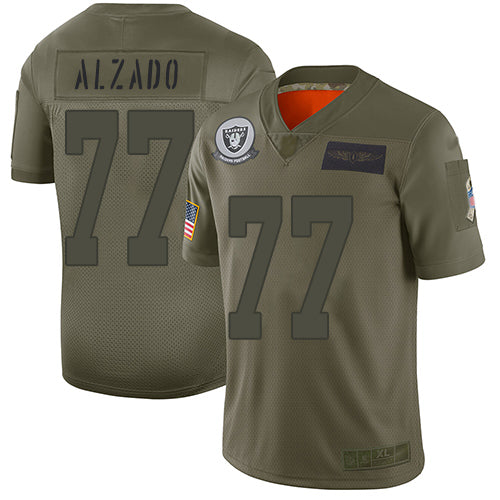 Nike Las Vegas Raiders #77 Lyle Alzado Camo Men's Stitched NFL Limited 2019 Salute To Service Jersey Men's