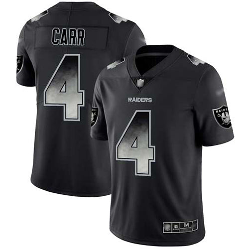 Nike Las Vegas Raiders #4 Derek Carr Black Men's Stitched NFL Vapor Untouchable Limited Smoke Fashion Jersey Men's