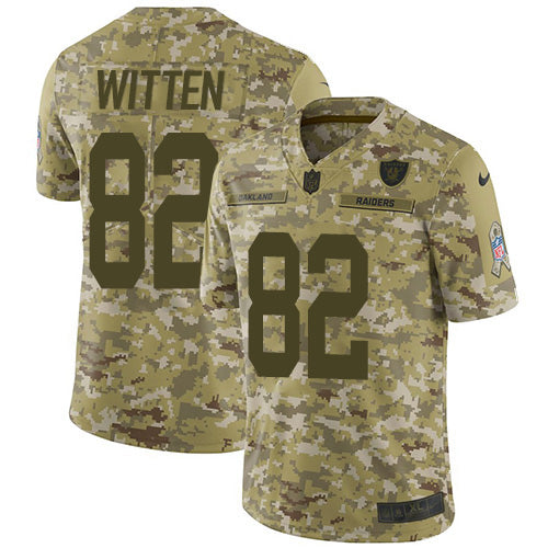 Nike Las Vegas Raiders #82 Jason Witten Camo Men's Stitched NFL Limited 2018 Salute To Service Jersey Men's