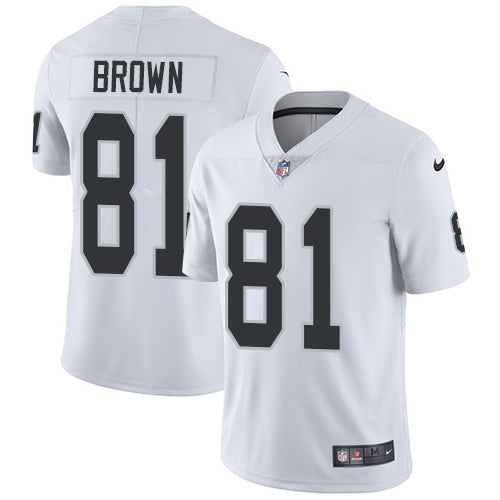 Nike Las Vegas Raiders #81 Tim Brown White Men's Stitched NFL Vapor Untouchable Limited Jersey Men's