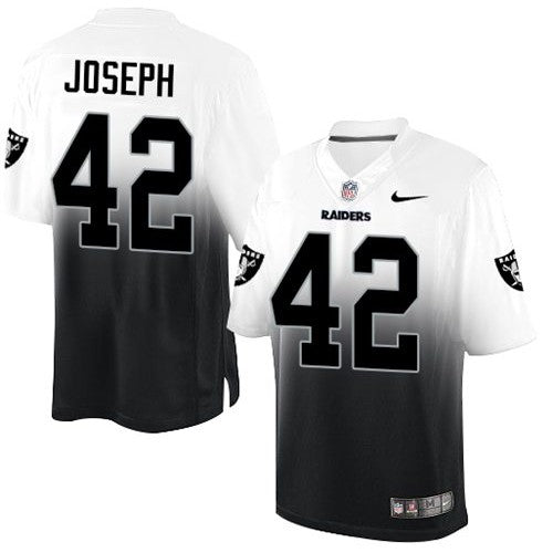 Nike Las Vegas Raiders #42 Karl Joseph White/Black Men's Stitched NFL Elite Fadeaway Fashion Jersey Men's