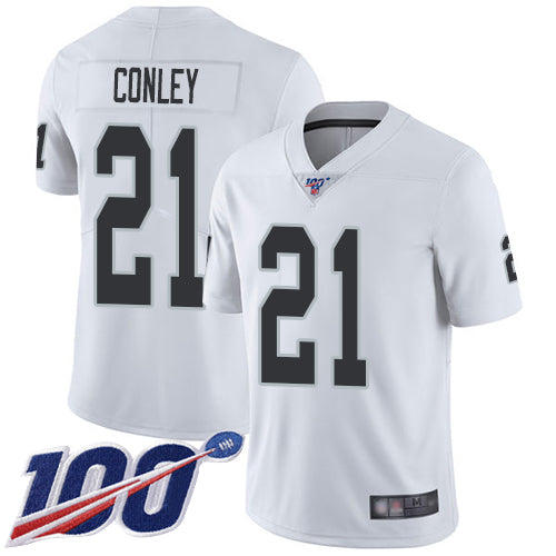 Nike Las Vegas Raiders #21 Gareon Conley White Men's Stitched NFL 100th Season Vapor Limited Jersey Men's