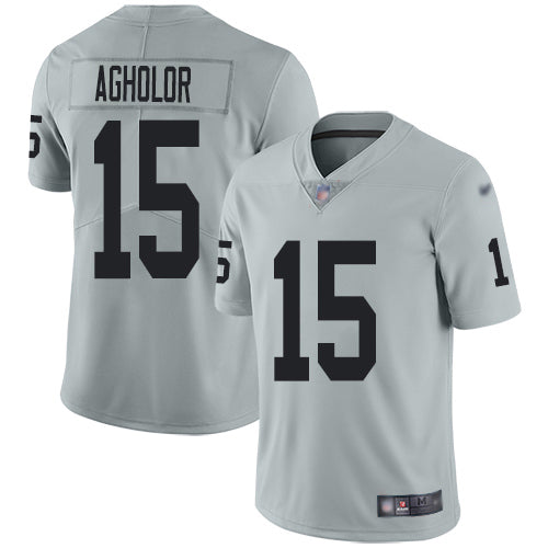 Nike Las Vegas Raiders #15 Nelson Agholor Silver Men's Stitched NFL Limited Inverted Legend Jersey Men's