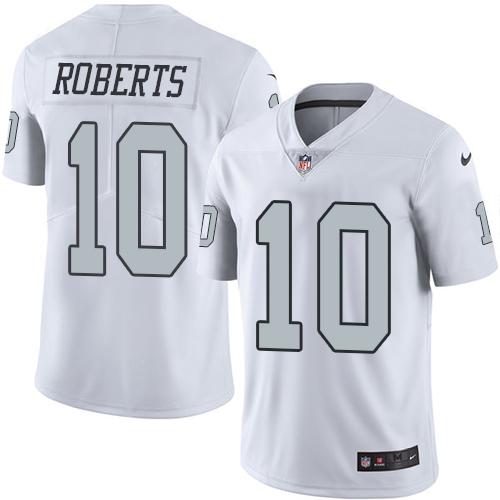 Nike Las Vegas Raiders #10 Seth Roberts White Men's Stitched NFL Limited Rush Jersey Men's