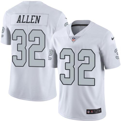Nike Las Vegas Raiders #32 Marcus Allen White Men's Stitched NFL Limited Rush Jersey Men's