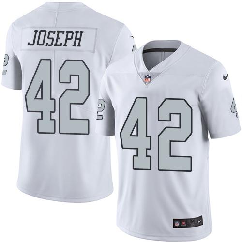 Nike Las Vegas Raiders #42 Karl Joseph White Men's Stitched NFL Limited Rush Jersey Men's