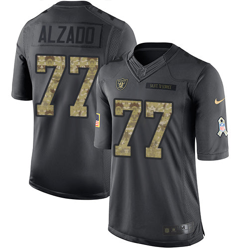 Nike Las Vegas Raiders #77 Lyle Alzado Black Men's Stitched NFL Limited 2016 Salute To Service Jersey Men's
