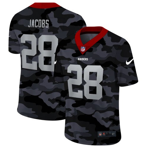 Las Vegas Las Vegas Raiders #28 Josh Jacobs Men's Nike 2020 Black CAMO Vapor Untouchable Limited Stitched NFL Jersey Men's