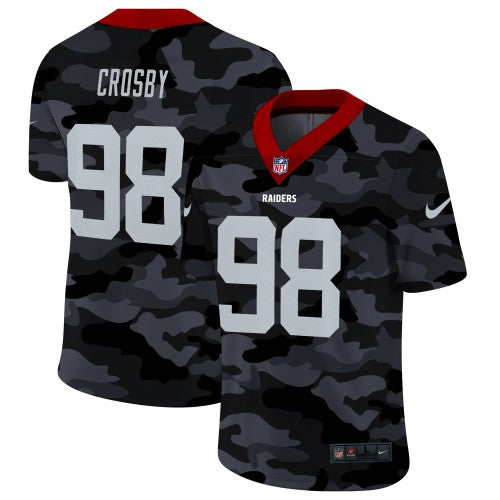 Las Vegas Las Vegas Raiders #98 Maxx Crosby Men's Nike 2020 Black CAMO Vapor Untouchable Limited Stitched NFL Jersey Men's