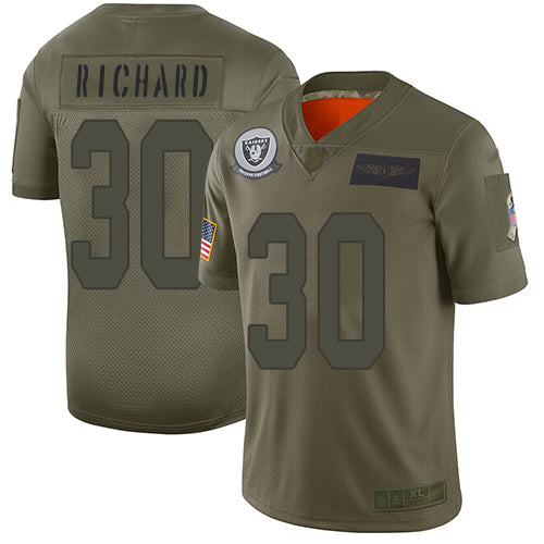 Nike Las Vegas Raiders #30 Jalen Richard Camo Men's Stitched NFL Limited 2019 Salute To Service Jersey Men's