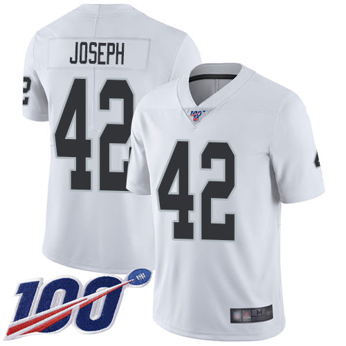 Nike Las Vegas Raiders #42 Karl Joseph White Men's Stitched NFL 100th Season Vapor Limited Jersey Men's