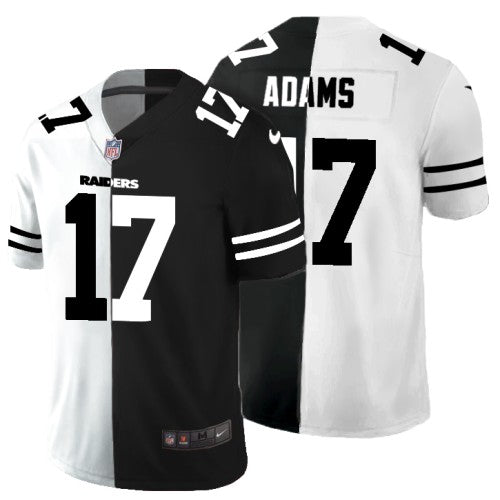 Nike Las Vegas Raiders #17 Davante Adams Men's Black V White Peace Split Nike Vapor Untouchable Limited NFL Jersey Men's