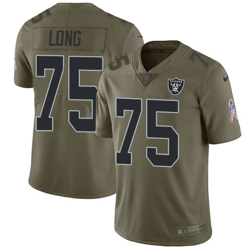 Nike Las Vegas Raiders #75 Howie Long Olive Men's Stitched NFL Limited 2017 Salute To Service Jersey Men's