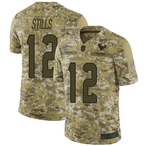 Nike Houston Texans #12 Kenny Stills Camo Men's Stitched NFL Limited 2018 Salute To Service Jersey Men's