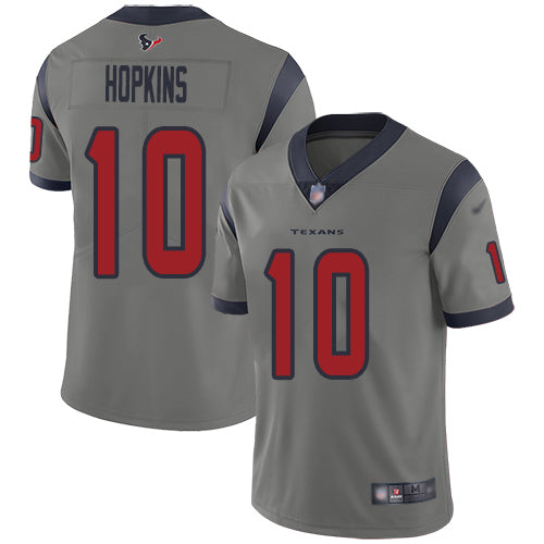 Nike Houston Texans #10 DeAndre Hopkins Gray Men's Stitched NFL Limited Inverted Legend Jersey Men's